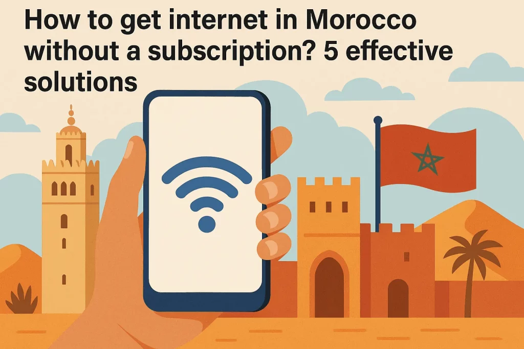 Traveller getting online in Morocco without a subscription